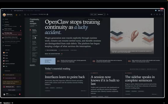 The Daily Claw 위젯 화면